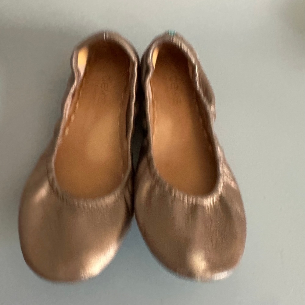 Tieks by Gavrieli Metallic Rose Gold Copper Leather Ballet Flats Womens Size 6 - Picture 3 of 6